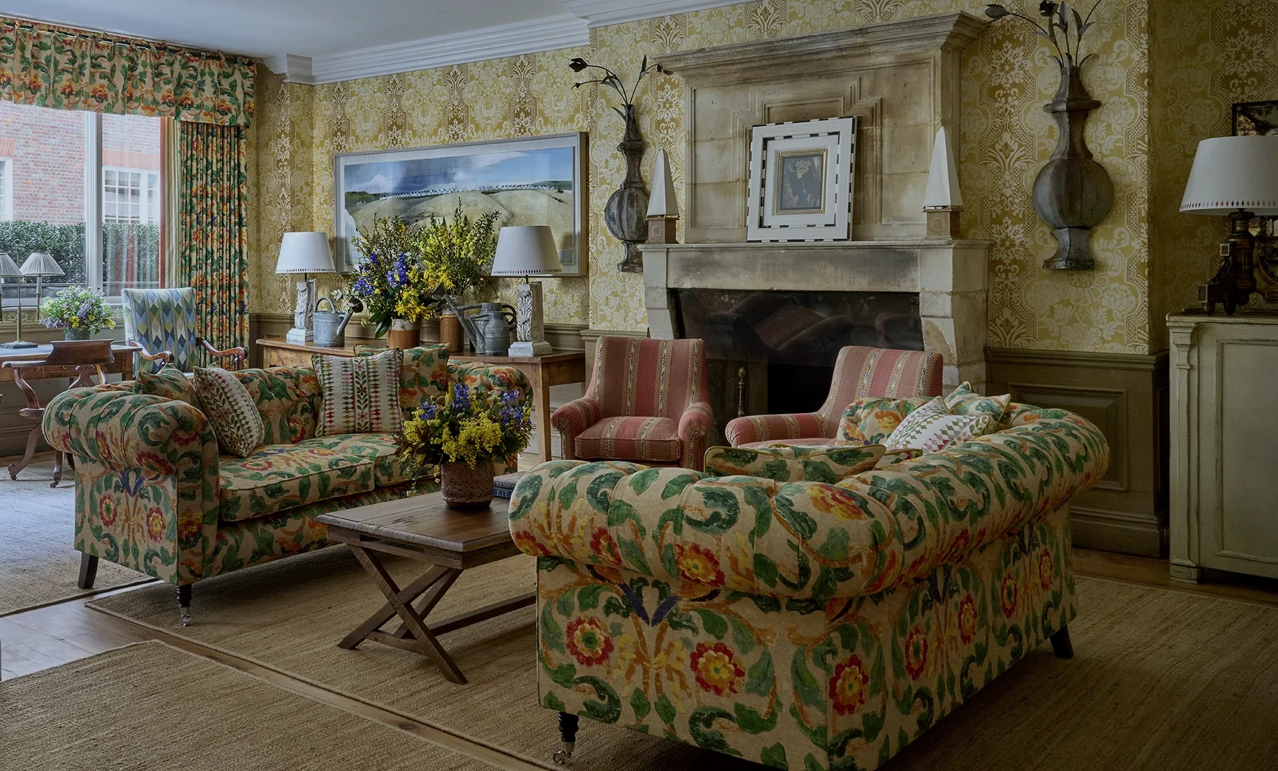 The Drawing Room at Charlotte Street Hotel in Fitzrovia, London.